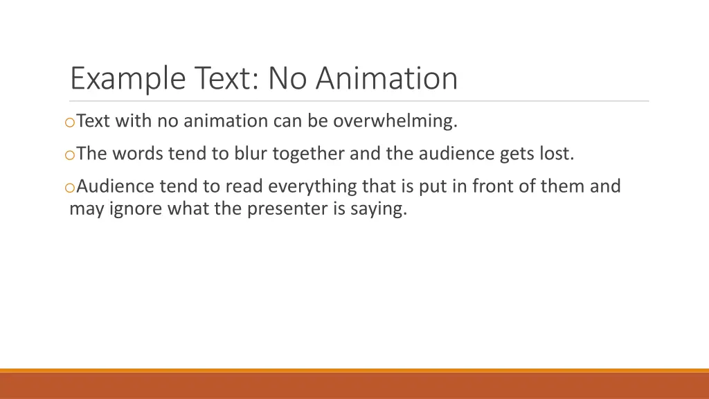 example text no animation