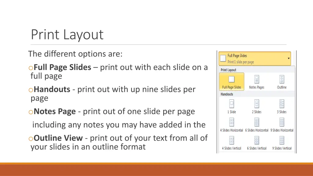 print layout