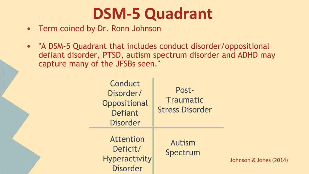 dsm 5 quadrant term coined by dr ronn johnson