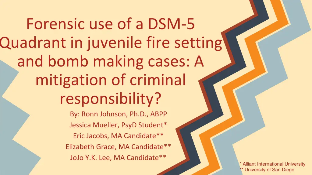 forensic use of a dsm 5 quadrant in juvenile fire