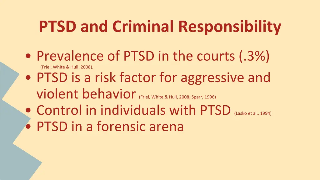 ptsd and criminal responsibility