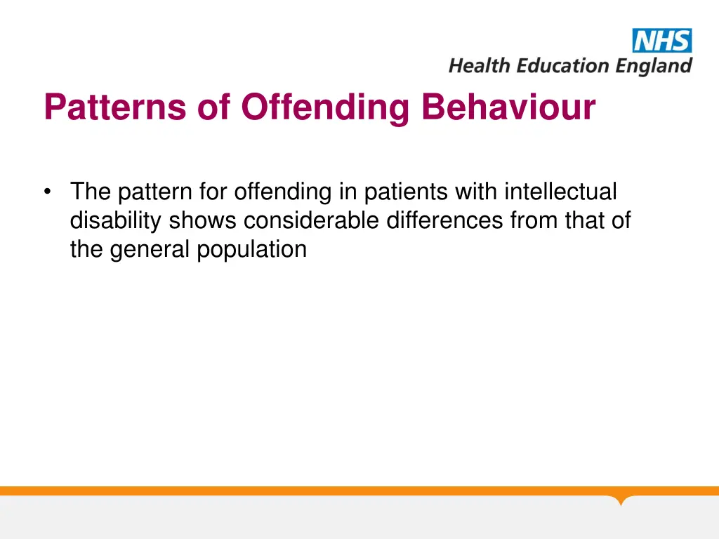 patterns of offending behaviour