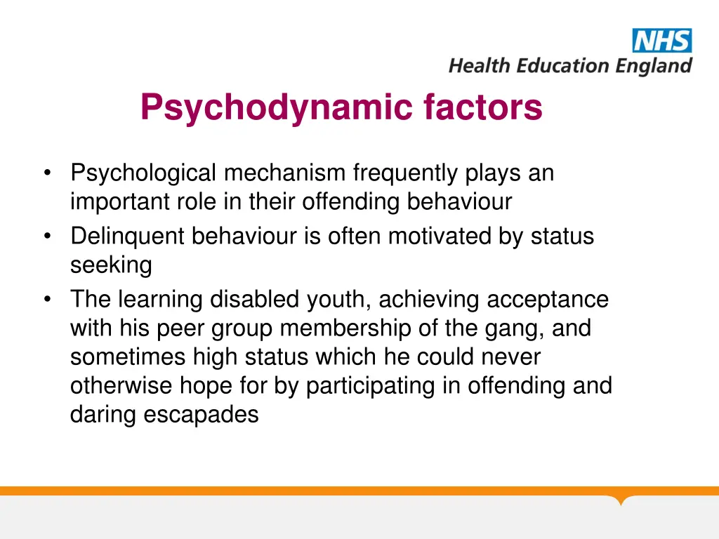 psychodynamic factors