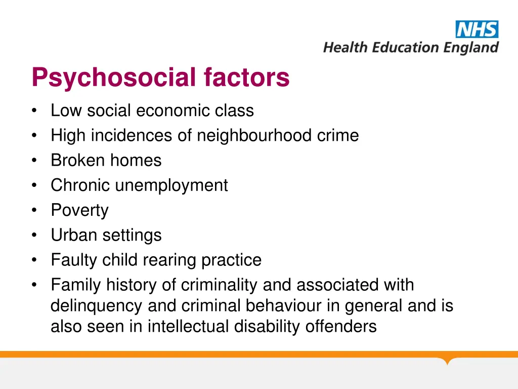 psychosocial factors low social economic class