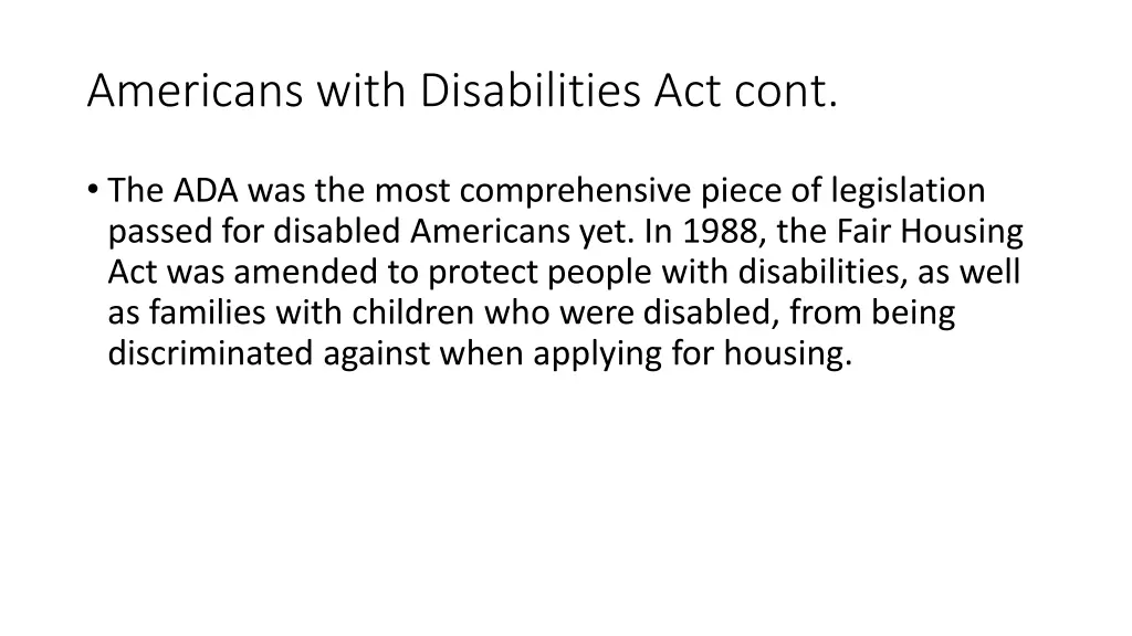 americans with disabilities act cont