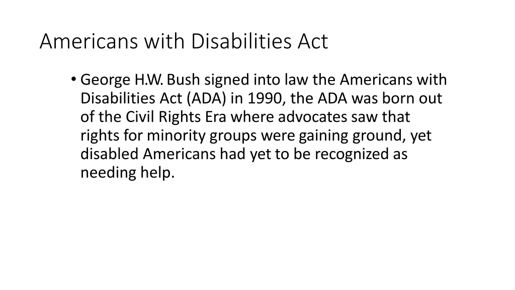 americans with disabilities act