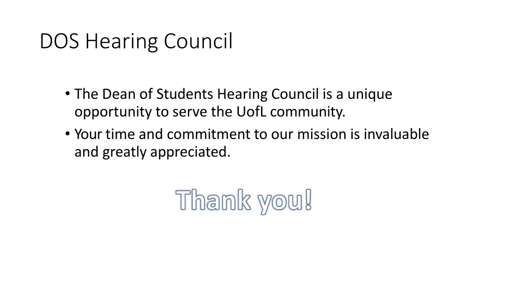 dos hearing council