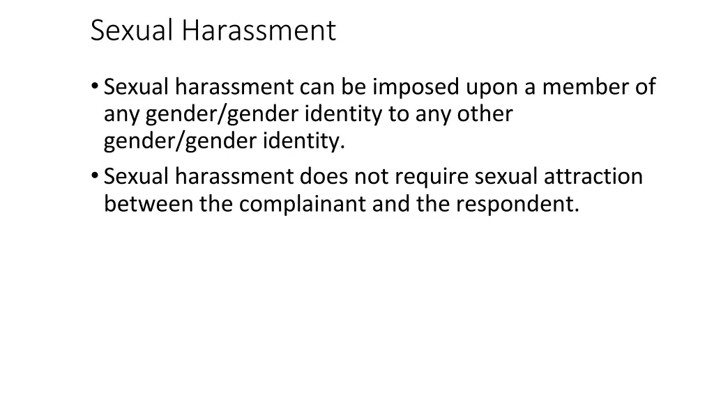 sexual harassment