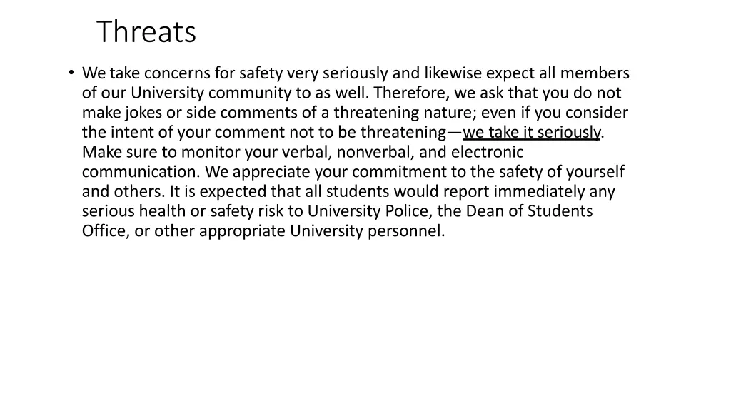 threats