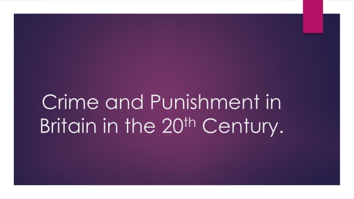 crime and punishment in britain