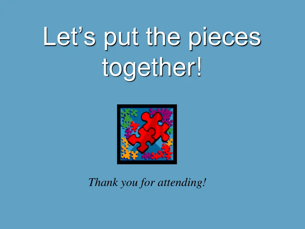 let s put the pieces together