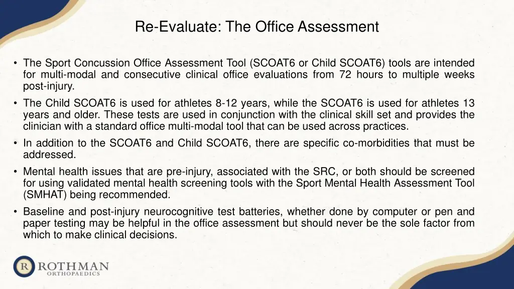 re evaluate the office assessment