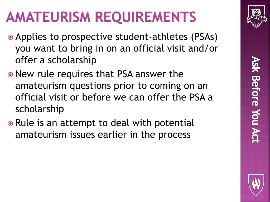 amateurism requirements