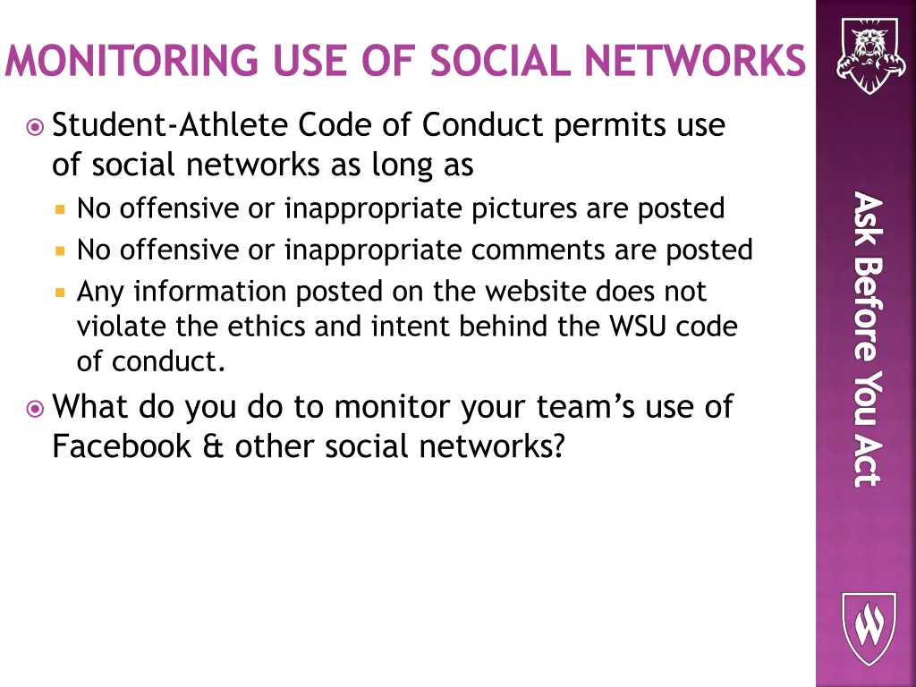 monitoring use of social networks
