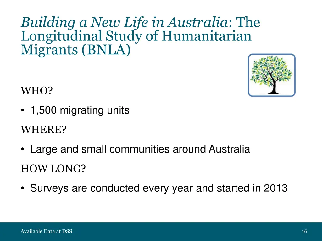 building a new life in australia the longitudinal