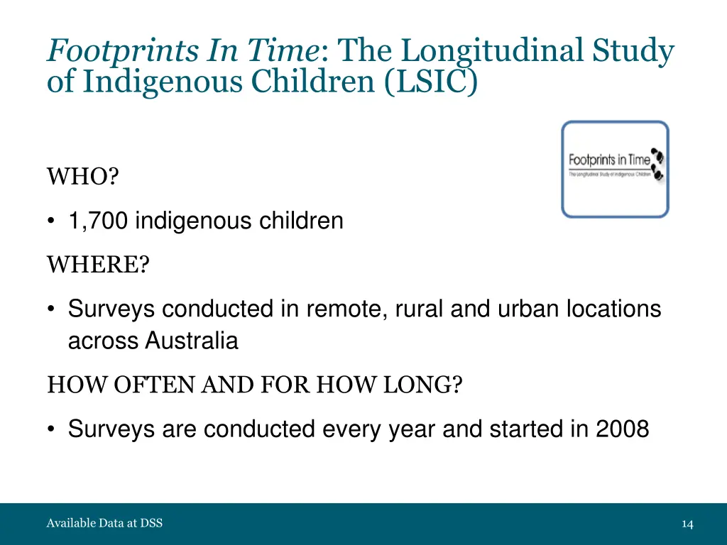 footprints in time the longitudinal study