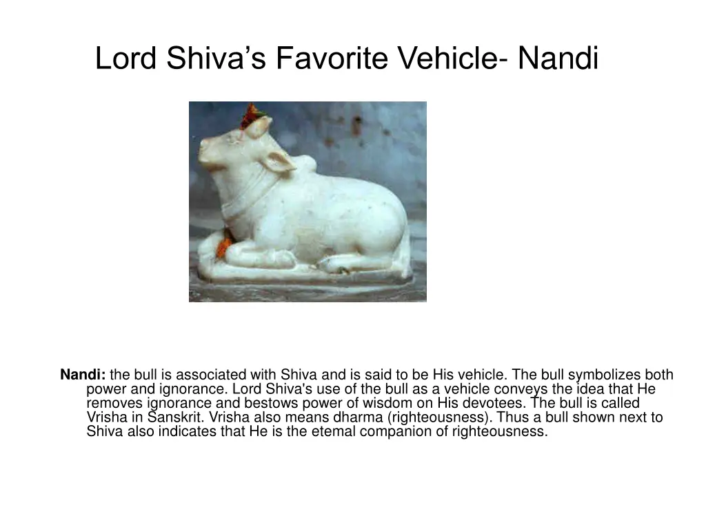 lord shiva s favorite vehicle nandi