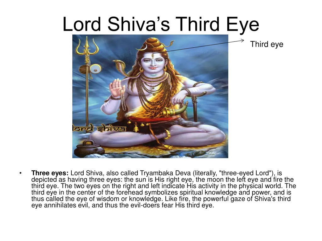 lord shiva s third eye