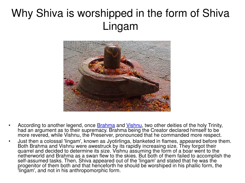why shiva is worshipped in the form of shiva
