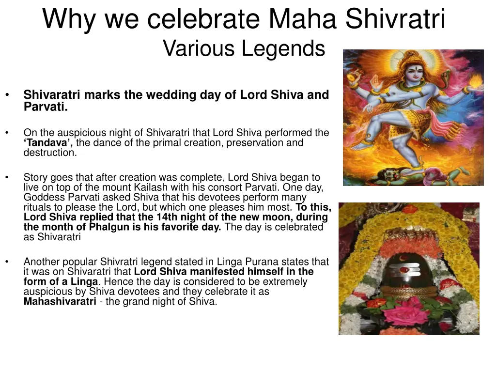 why we celebrate maha shivratri various legends
