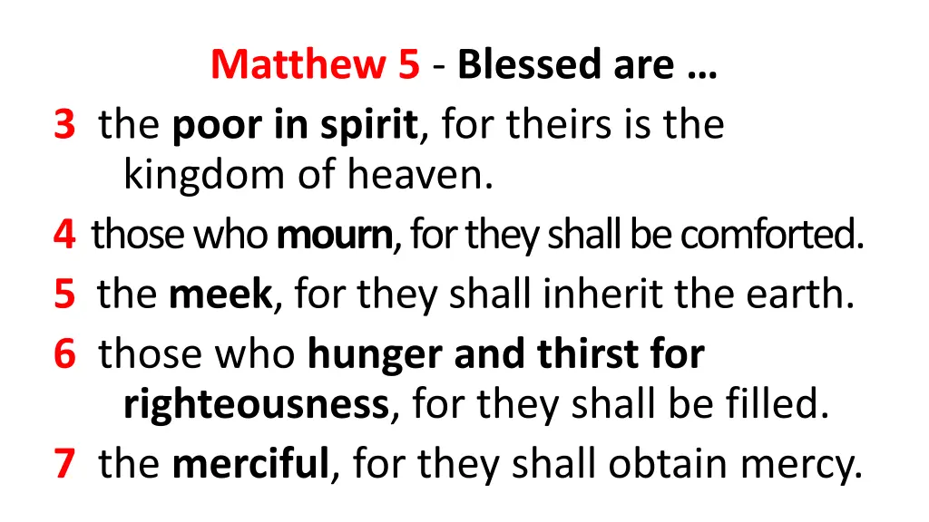 matthew 5 blessed are 3 the poor in spirit