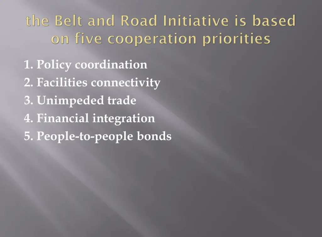 1 policy coordination 2 facilities connectivity