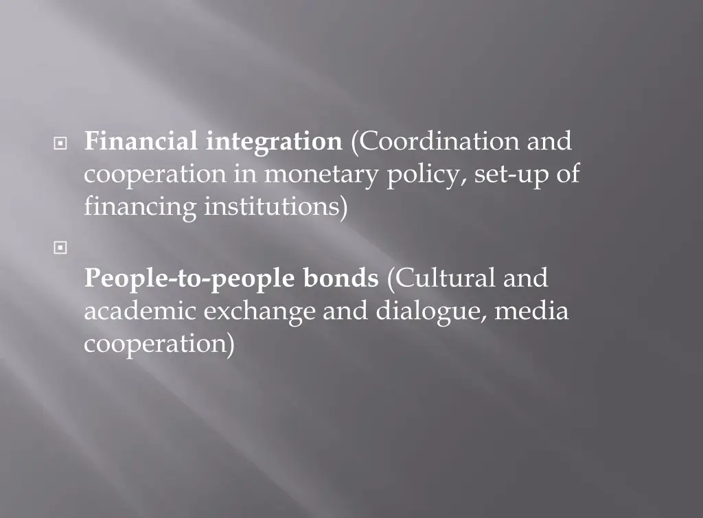 financial integration coordination