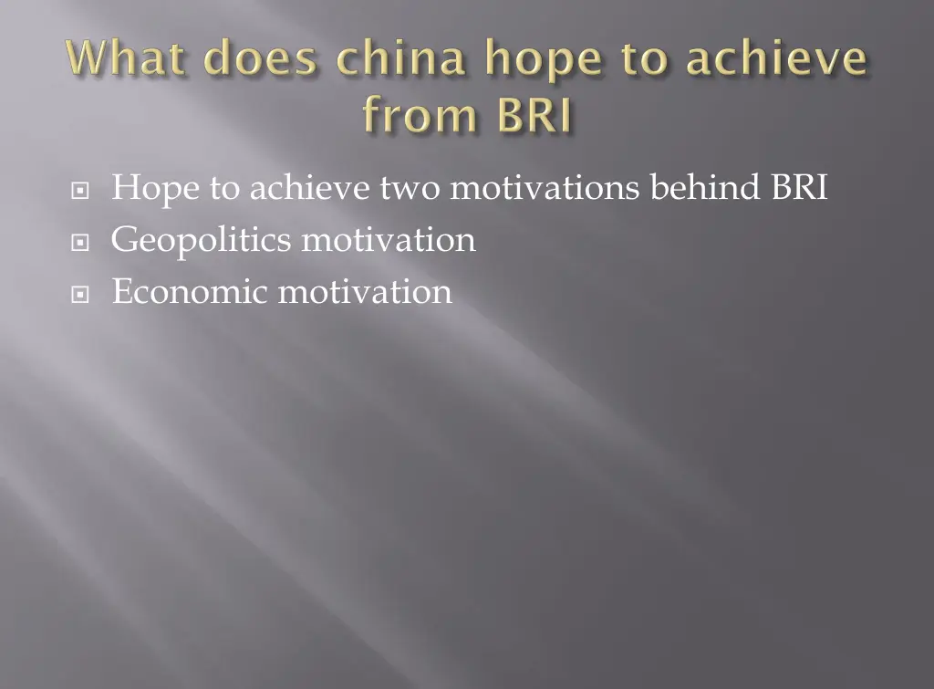 hope to achieve two motivations behind