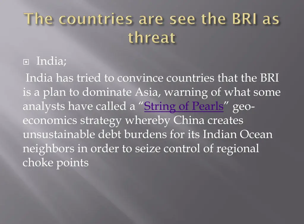 india india has tried to convince countries that
