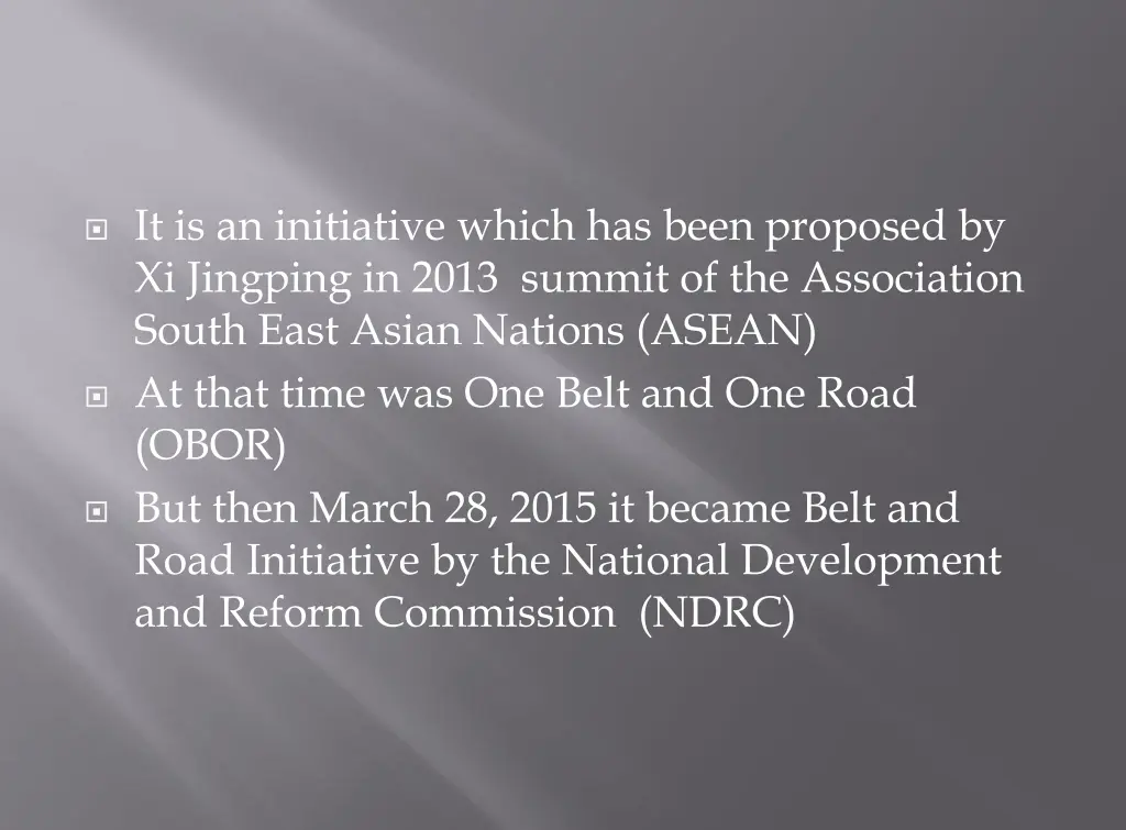 it is an initiative which has been proposed
