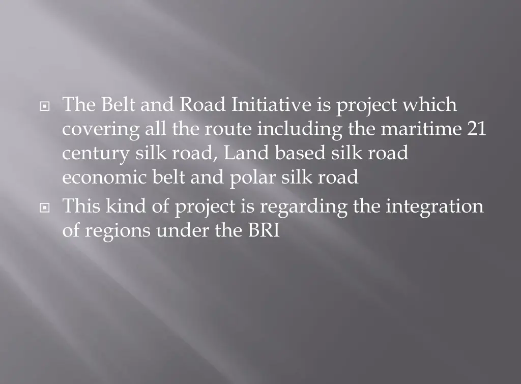 the belt and road initiative is project which