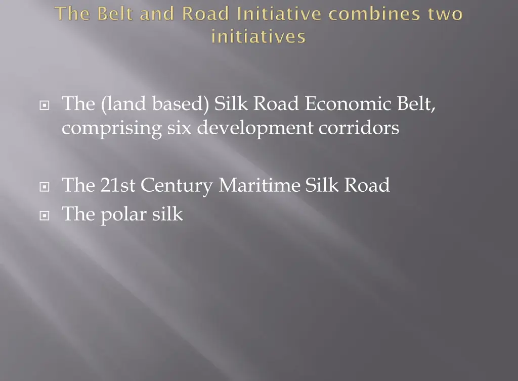 the land based silk road economic belt comprising