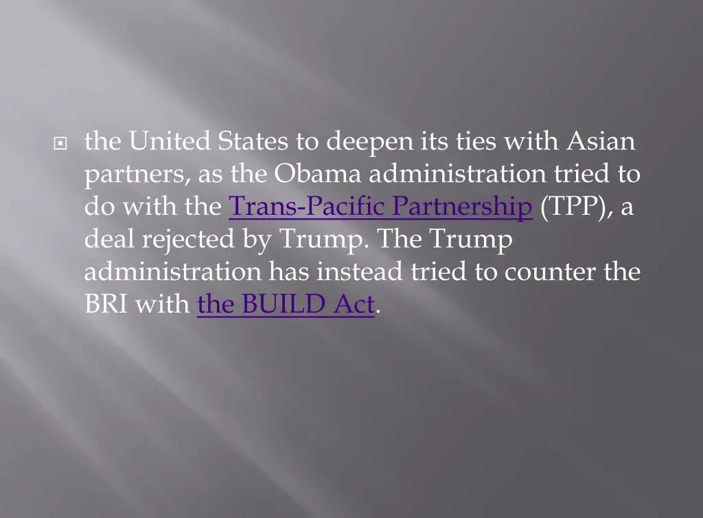 the united states to deepen its ties with asian