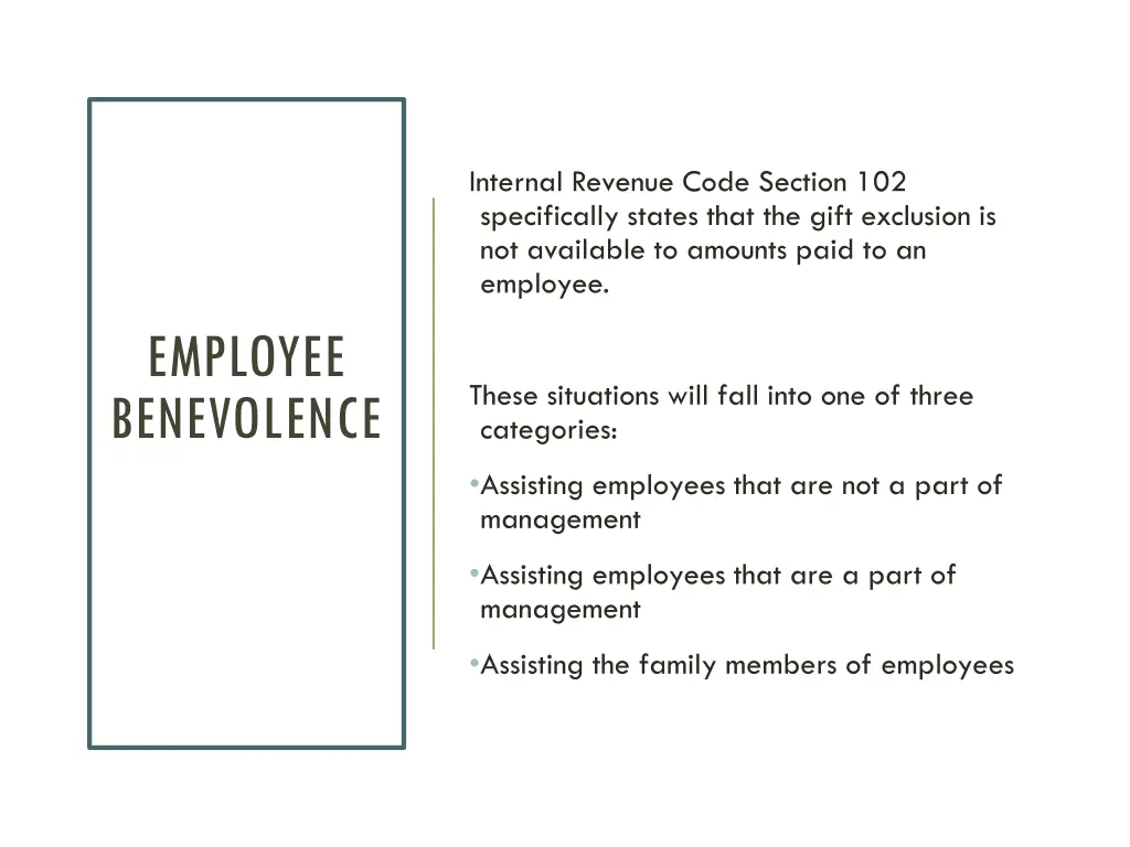 internal revenue code section 102 specifically