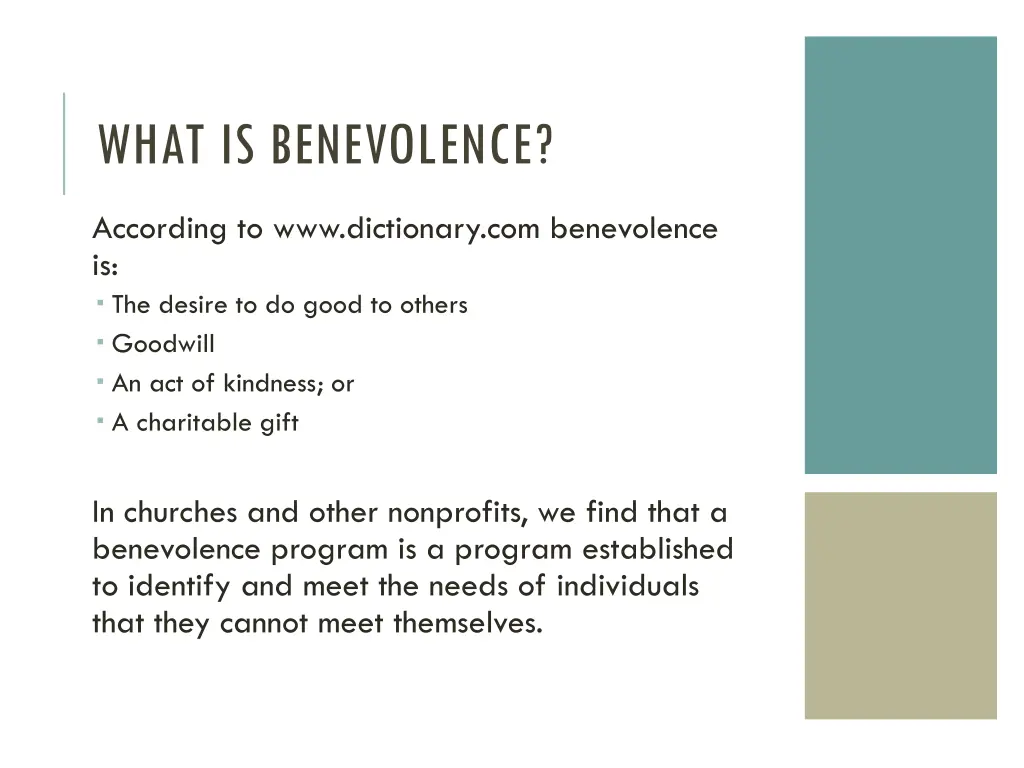 what is benevolence