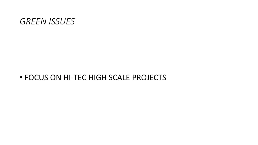 green issues