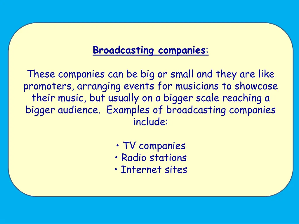 broadcasting companies