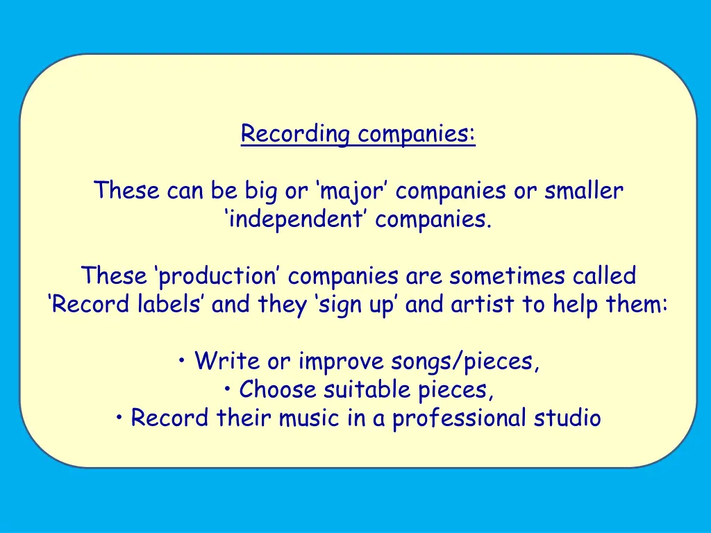 recording companies