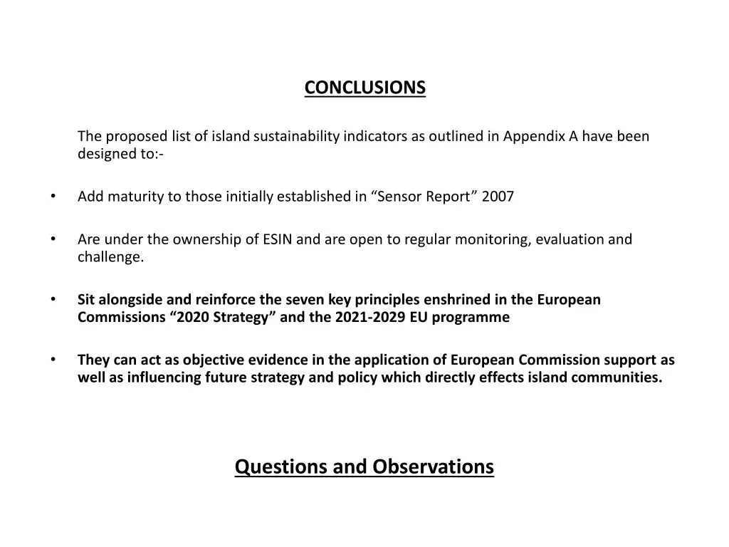conclusions