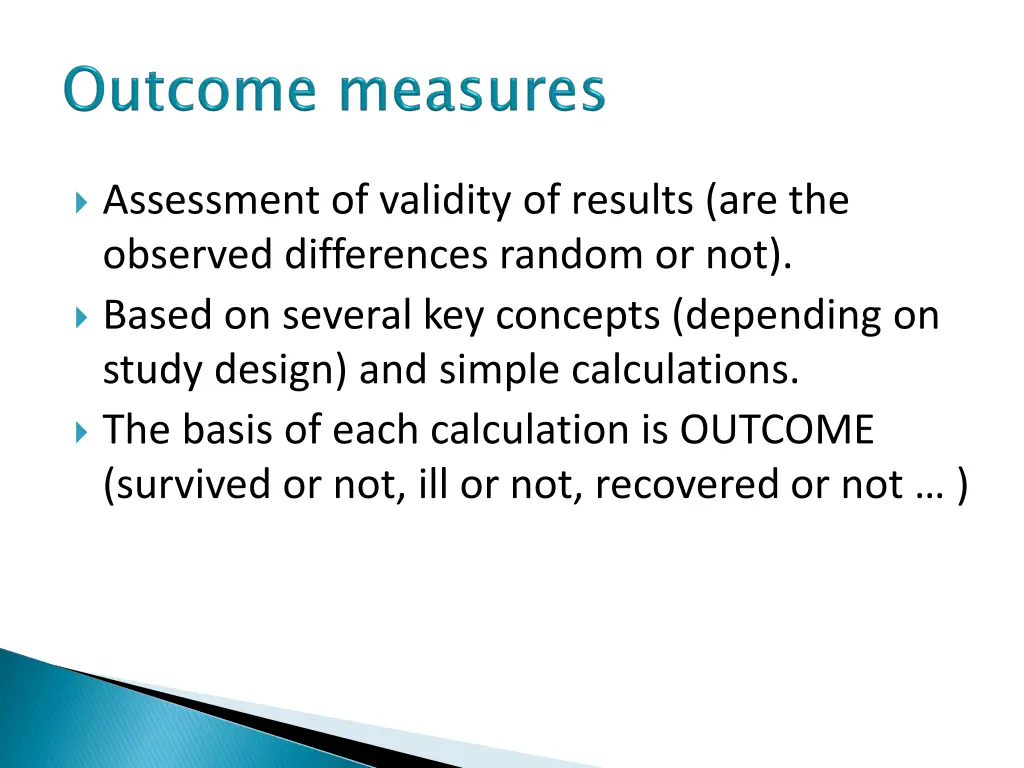 assessment of validity of results