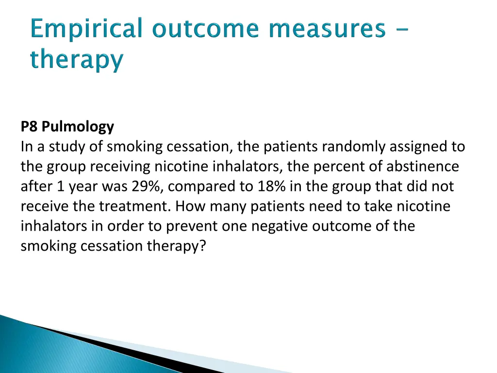 p8 pulmology in a study of smoking cessation