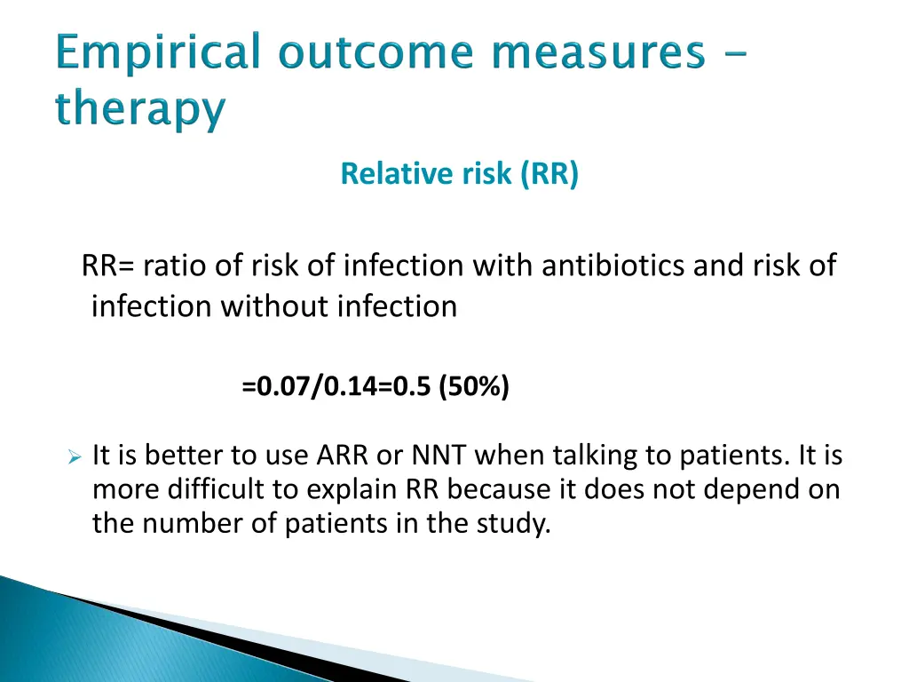 relative risk rr
