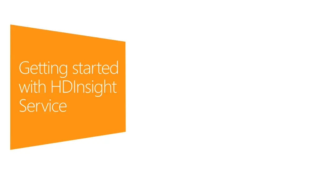 getting started with hdinsight service