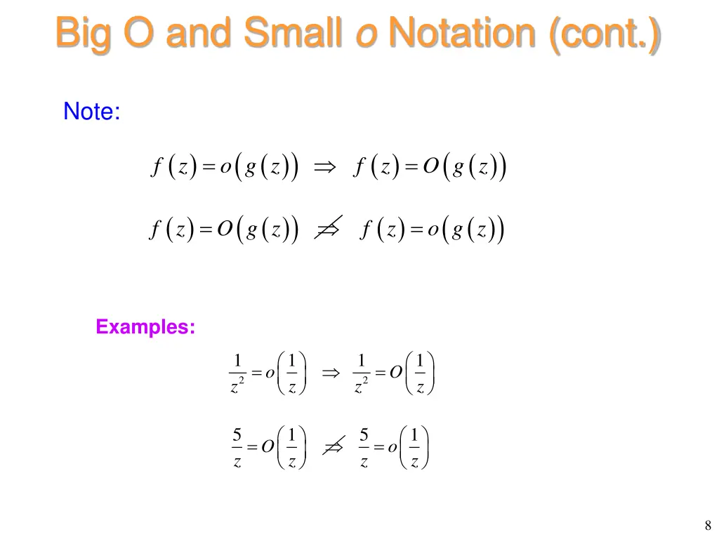 big o and small o notation cont 3