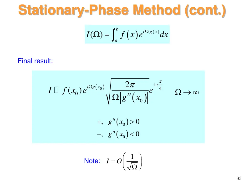 stationary phase method cont 6