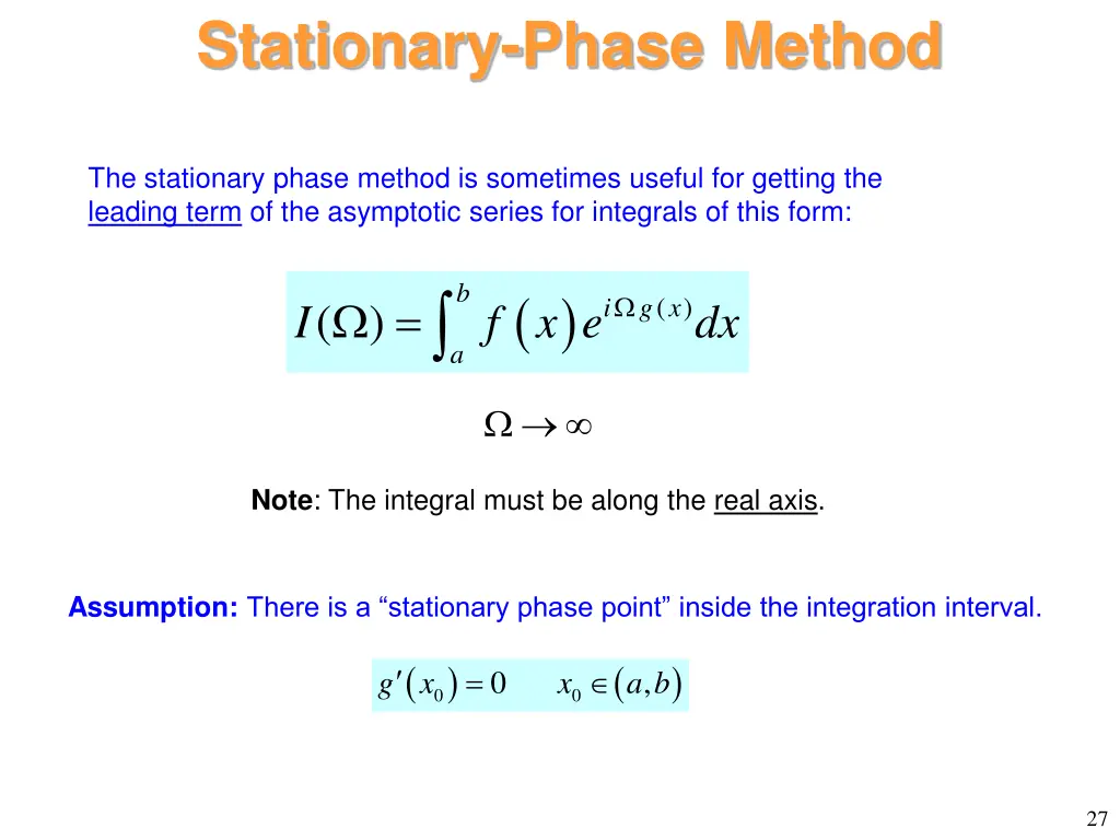 stationary phase method