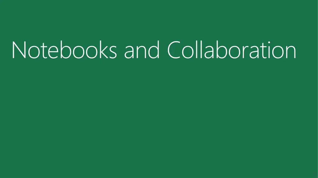 notebooks and collaboration