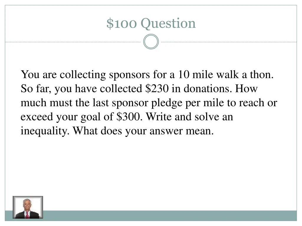 100 question 3