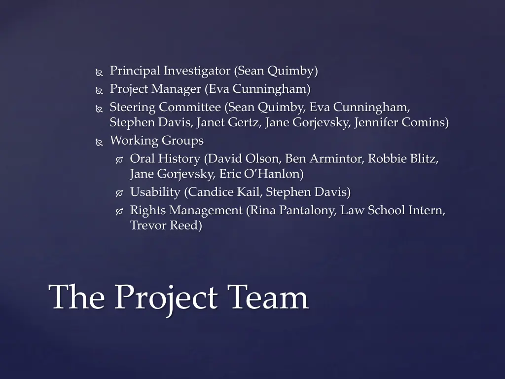 principal investigator sean quimby