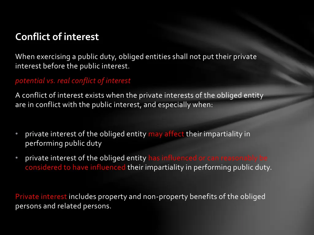 conflict of interest